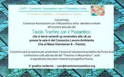 Incontro Del Tavolo Trentino Con Il Mozambico