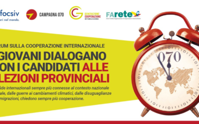 I giovani del Progetto “Generazione Cooperazione” invitano i candidati alle elezioni provinciali al Forum sulla Cooperazione Internazionale