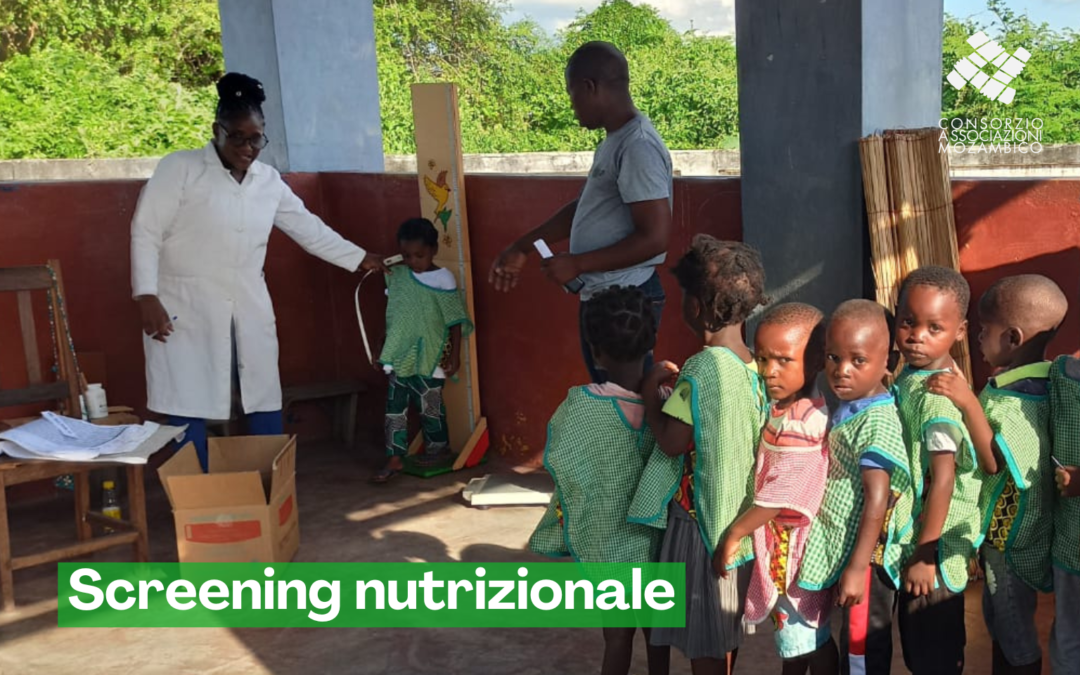 Screening nutrizionale nelle escolinhas a Caia