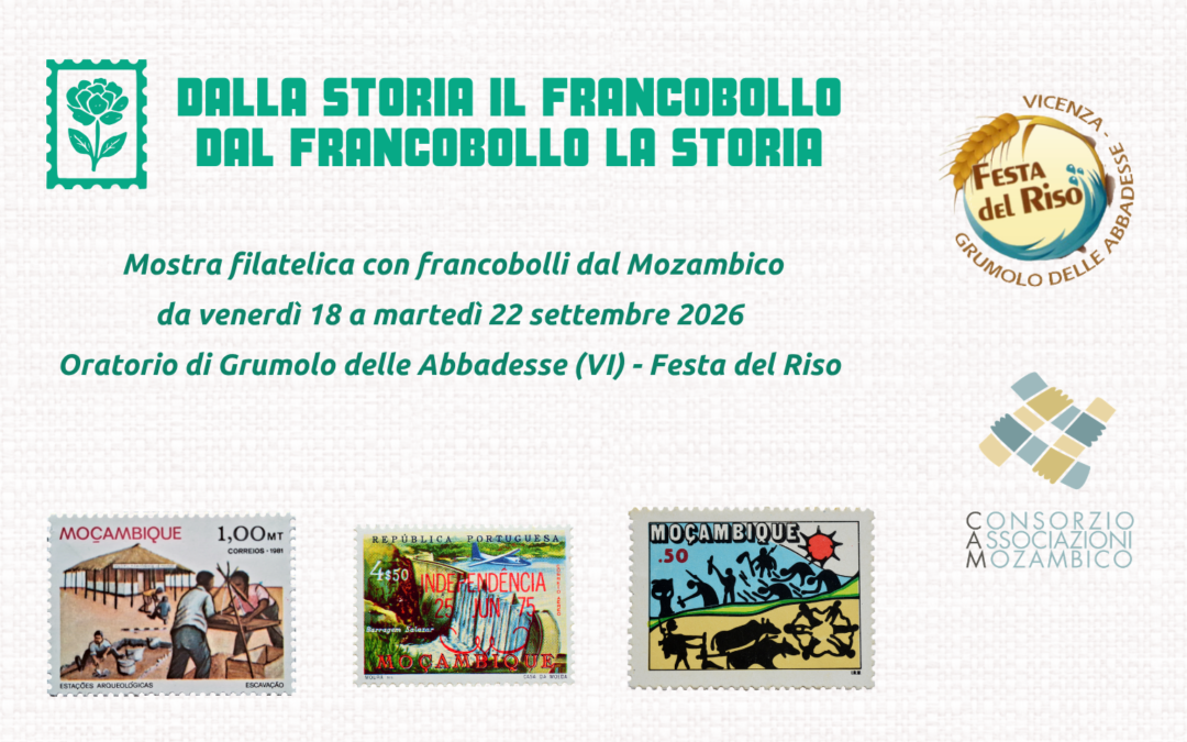La mostra filatelica sul Mozambico alla Festa del Riso